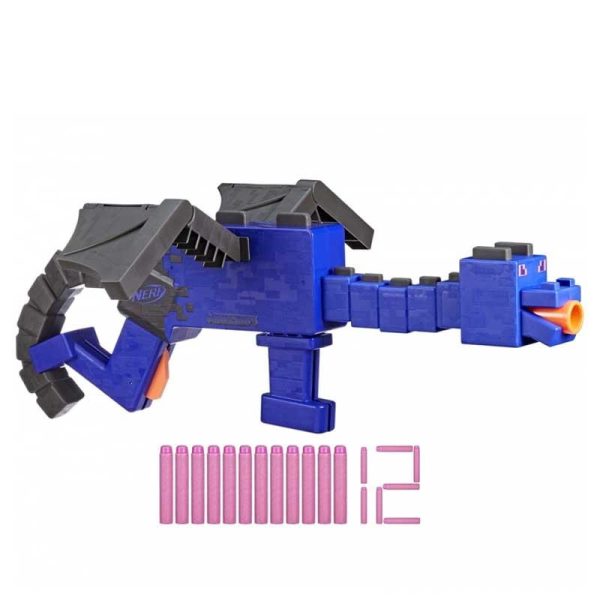 Nerf Όπλο Εκτοξευτής Minecraft Ender Dragon Blaster Set 12τμχ