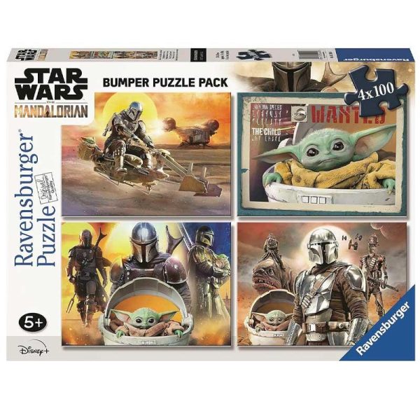Ravensburger 4x100 Puzzles Star Wars 'The Mandalorian' - 4 Παζλ των 100 Κομματιών