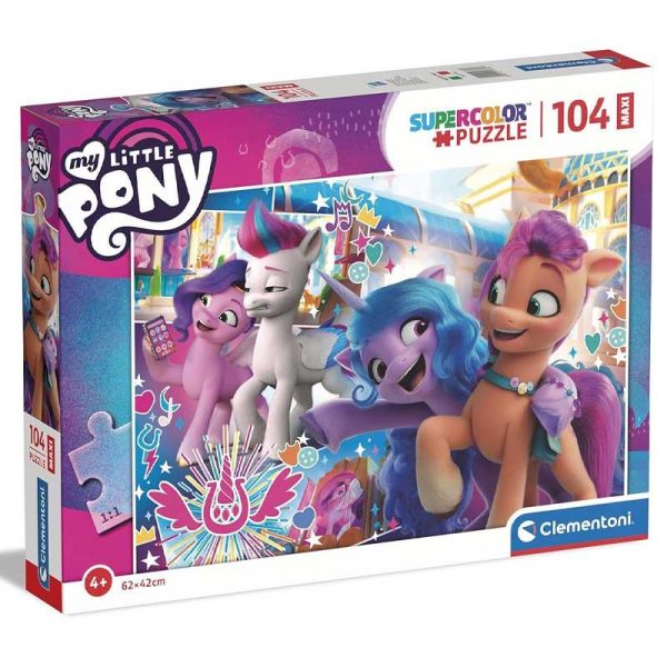 Clementoni Maxi Puzzle Super Color My Little Pony - Παζλ με 104 κομμάτια