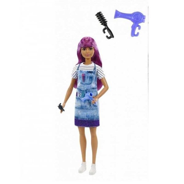Barbie You Can Be Anything: Κομμώτρια με Μωβ Μαλλιά #GTW36