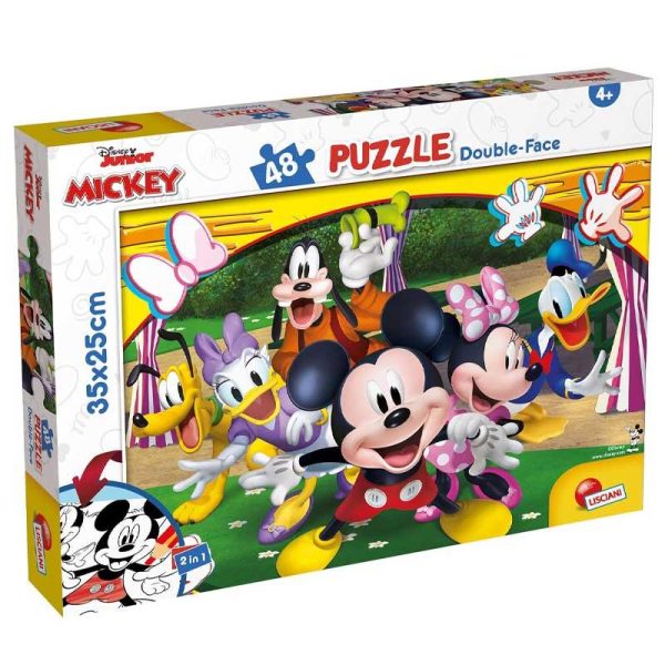 Disney Mickey Double-Face Puzzle - Παζλ Διπλής Όψης με 48 κομμάτια