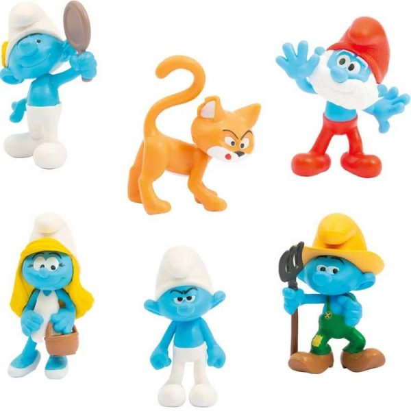 The Smurfs - Στρουμφάκια Σετ Με 6 Φιγούρες 5.5εκ. ( Ψιψινέλ )