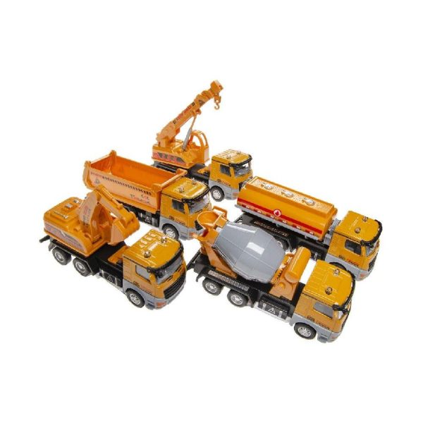 Μεταλλικό Όχημα Κατασκευών Pull Back 1:48 15εκ. ( Διάφορα Σχέδια ) 1 τμχ