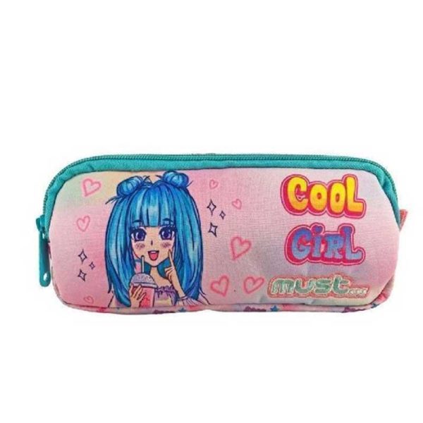 Must Cool Girl Κασετίνα Βαρελάκι με 2 Θήκες
