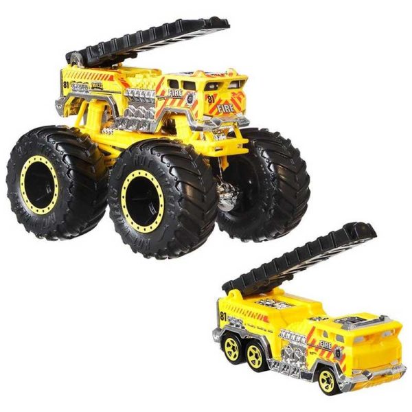 Hot Wheels Monster Trucks 5 Alarm & Αυτοκινητάκι