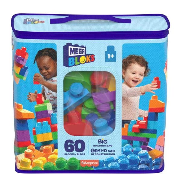 Fisher-Price Mega Bloks Big Building Bag - Σακίδιο με Τουβλάκια 60τμχ