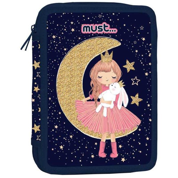 MUST Girl Moon Κασετίνα Διπλή Γεμάτη