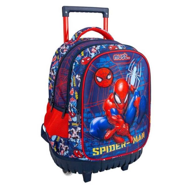 MUST Marvel Spider-Man Σχολική Τσάντα Τρόλεϊ Δημοτικού