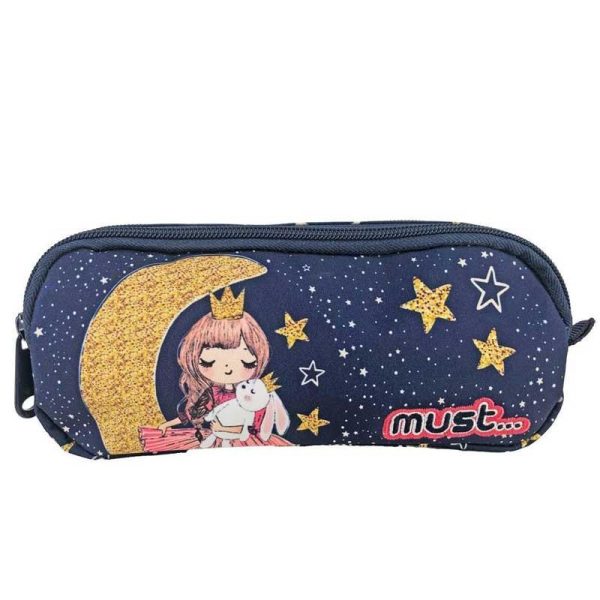 MUST Girl Moon Κασετίνα Βαρελάκι με 2 Θήκες