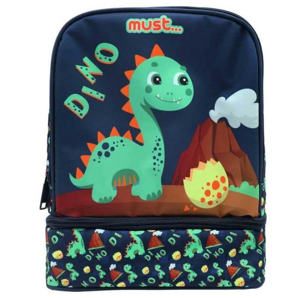 MUST Dino Ισοθερμικό Τσαντάκι Φαγητού με 2 Θήκες