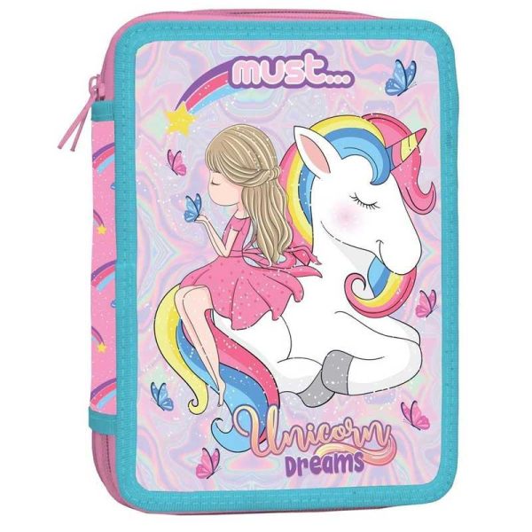 MUST Unicorn Dreams Κασετίνα Διπλή Γεμάτη