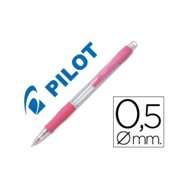 Pilot Super Μηχανικό Μολύβι 0.5mm με Γόμα Ροζ