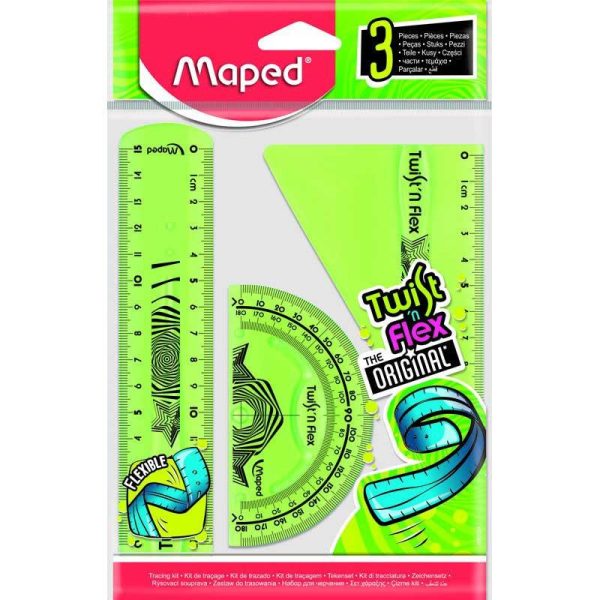Maped Twist n' Flex - Σετ Γεωμετρικών Οργάνων 15cm Πράσινο
