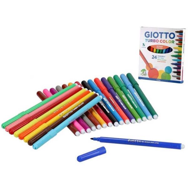 Giotto Turbo Color Μαρκαδόροι Ζωγραφικής Λεπτοί σε 24 Χρώματα