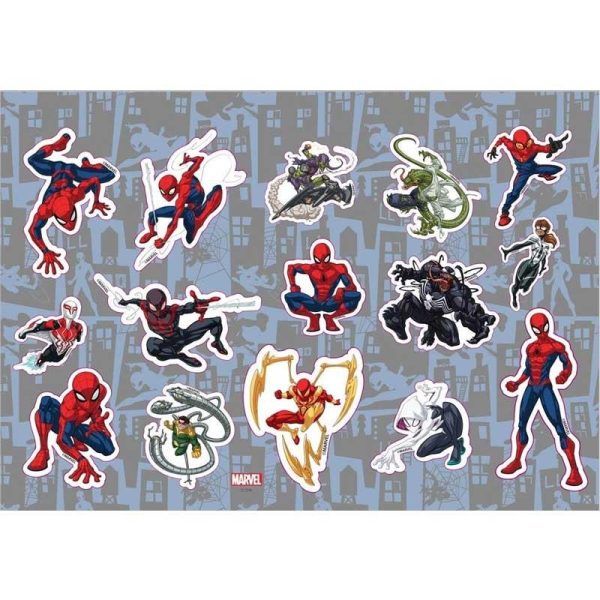 Διακάκης Μπλοκ Ζωγραφικής A4 Spider-Man 40 φύλλων με Αυτοκόλλητα