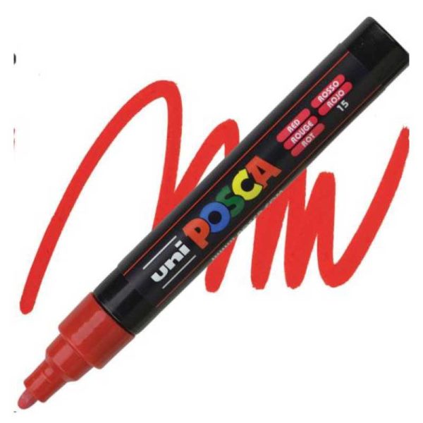 Posca PC-5M Μαρκαδόρος Σχεδίου 2.5mm Κόκκινος