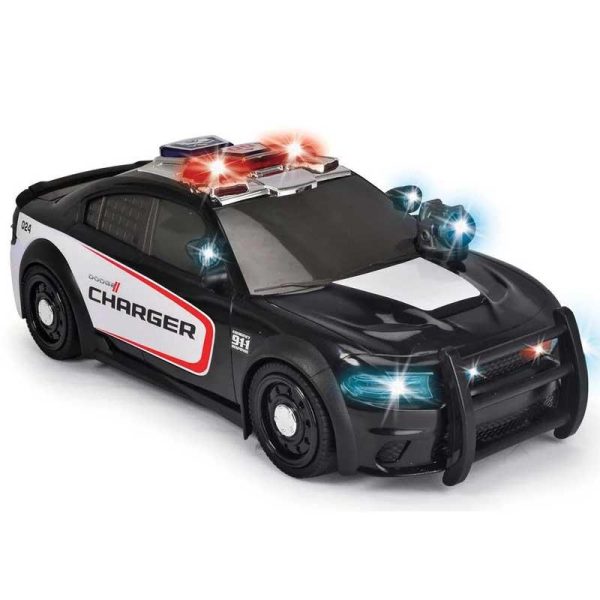Dickie Toys Όχημα Αστυνομίας Dodge Charger 35εκ. με Ήχο & Φως (Μαύρο)