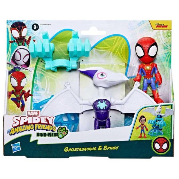 Marvel Spidey And His Amazing Friends Dino-Webs - Φιγούρα Spidey 10cm & Ghostasaurus