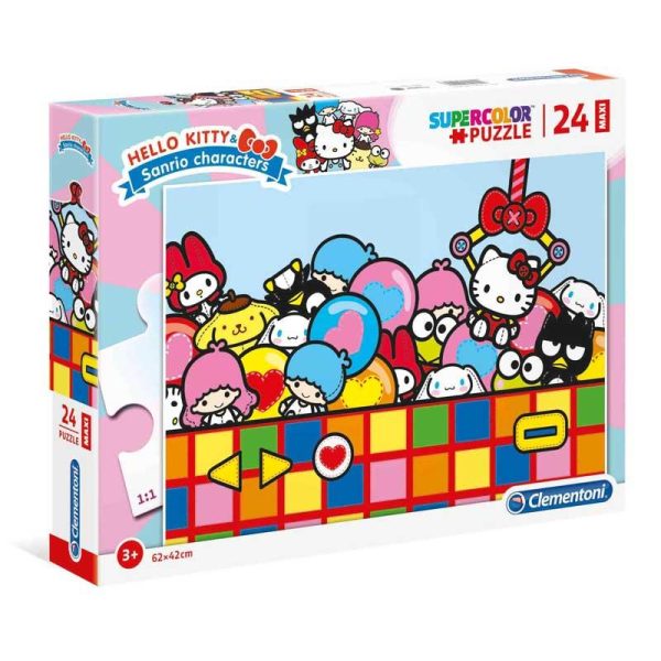 Clementoni Supercolor Maxi Puzzle Hello Kitty - Παζλ με 24 κομμάτια