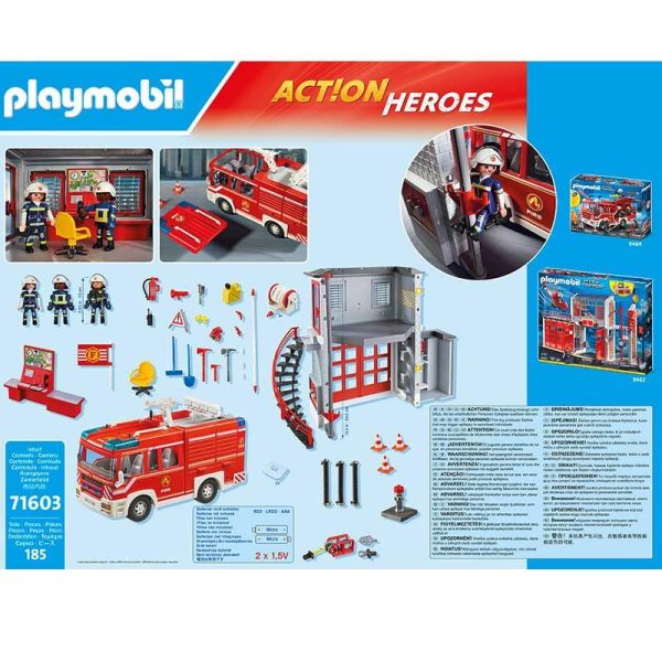Playmobil Action Heroes 71603: Αρχηγείο και Όχημα Πυροσβεστικής