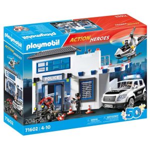 Playmobil Action Heroes 71602: Αστυνομικό Τμήμα Με Περιπολικό Και Ελικόπτερο
