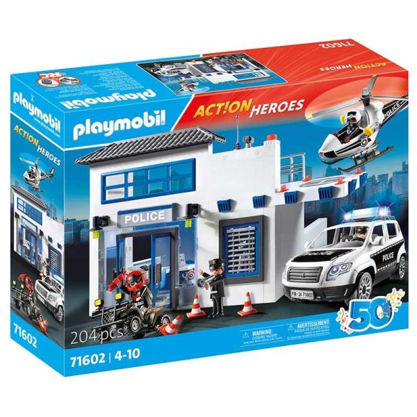 Playmobil Action Heroes 71602: Αστυνομικό Τμήμα Με Περιπολικό Και Ελικόπτερο
