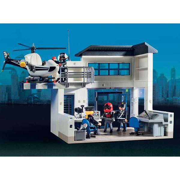 Playmobil Action Heroes 71602: Αστυνομικό Τμήμα Με Περιπολικό Και Ελικόπτερο