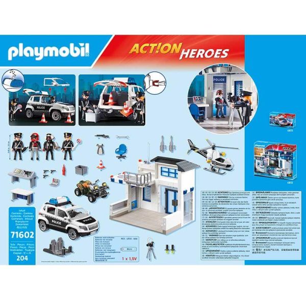 Playmobil Action Heroes 71602: Αστυνομικό Τμήμα Με Περιπολικό Και Ελικόπτερο