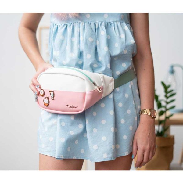 Erik Pusheen Rose Collection Τσαντάκι Μέσης με Δερματίνη