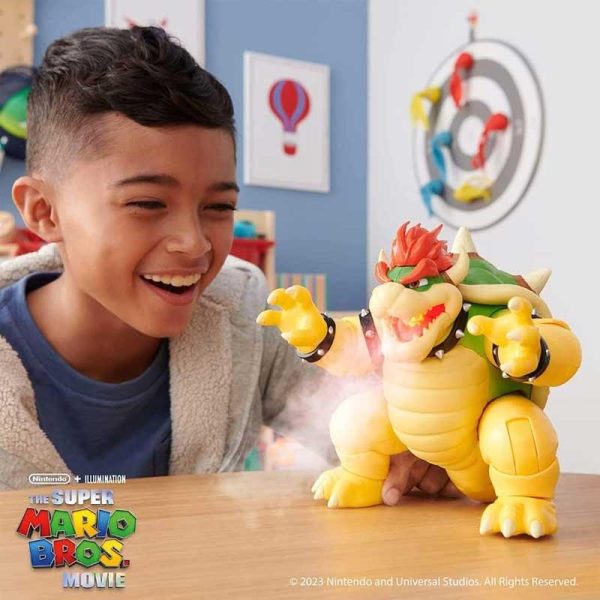 Super Mario Bros The Movie: Bowser Figure with Fire Spitting Function - Φιγούρα 18cm Jakks Pacific