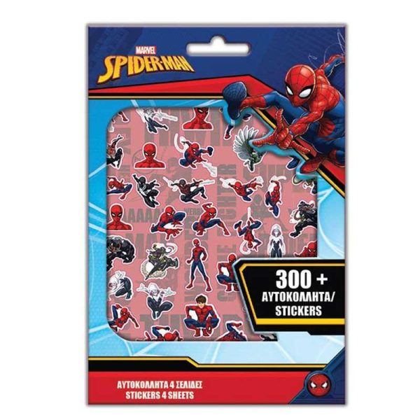 Αυτοκόλλητα Spider-Man Μπλοκ με 300+τμχ