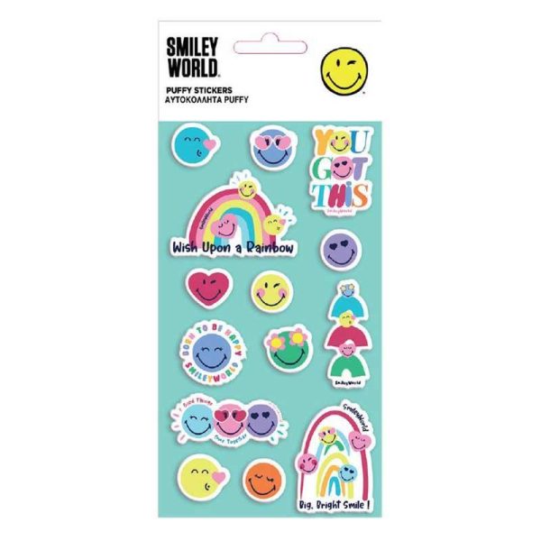 Αυτοκόλλητα Puffy Smiley - 1 Καρτέλα