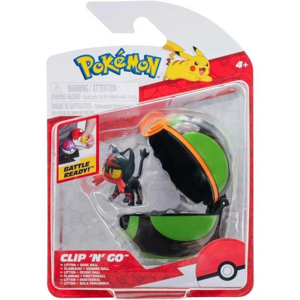 Pokemon Clip N’ Go Με Φιγούρα Litten & Dusk Ball (Wave 16) #PKW3147