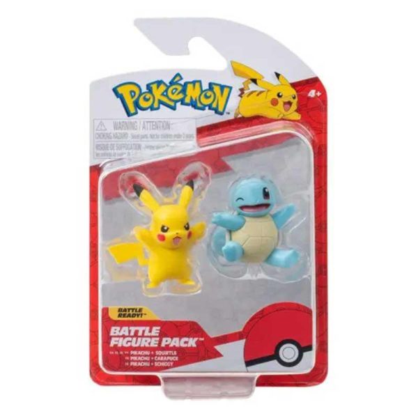 Pokemon Battle Figure Pack Με Φιγούρες Squirtle & Pikachu (Wave 2) #PKW3586