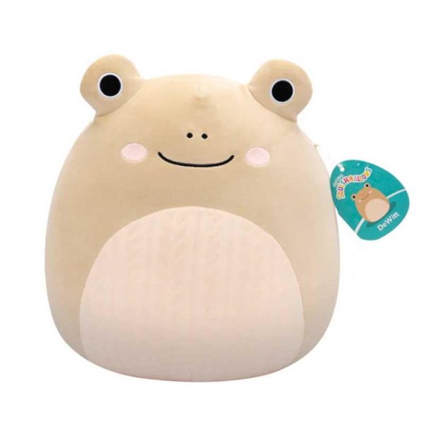 Squishmallows DeWitt - Βάτραχος Λούτρινo 30cm με Ανάγλυφο Μοτίβο W6