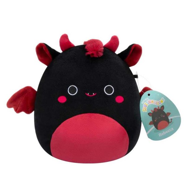 Squishmallows Rebecca - Δρακάκι Λούτρινo 19cm με Ανάγλυφο Μοτίβο W6B