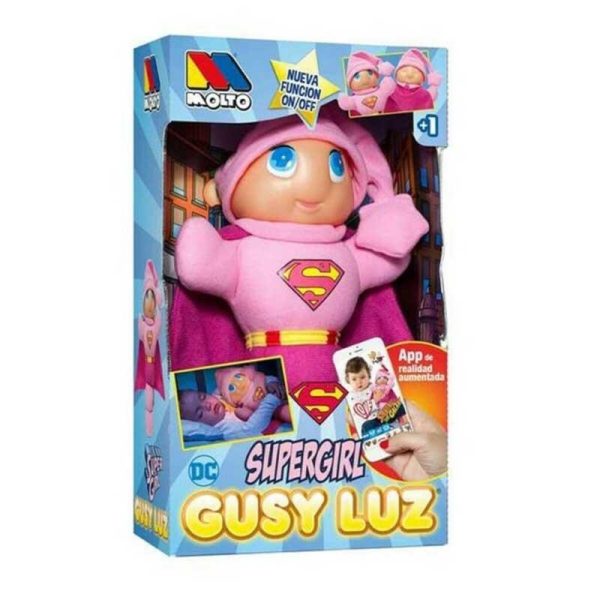 Molto Gusy Luz DC SuperGirl - Βρεφικό Λούτρινο 'Φωτεινούλης' με Φως 30εκ.
