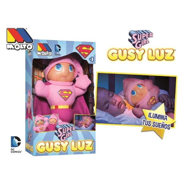 Molto Gusy Luz DC SuperGirl - Βρεφικό Λούτρινο 'Φωτεινούλης' με Φως 30εκ.