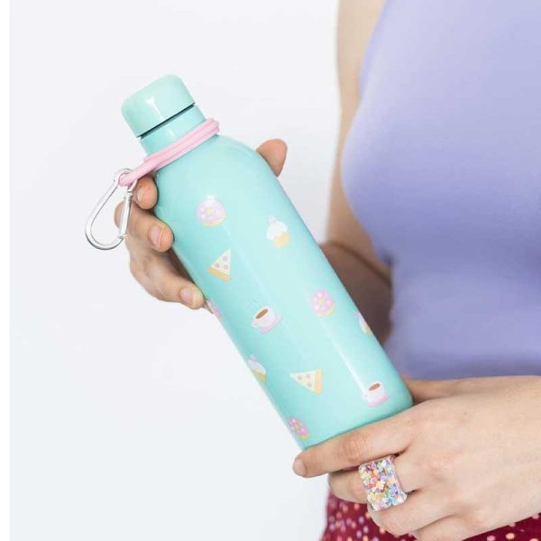 Pusheen Μεταλλικό Μπουκάλι Θερμός Hot & Cold 500ml Τιρκουάζ