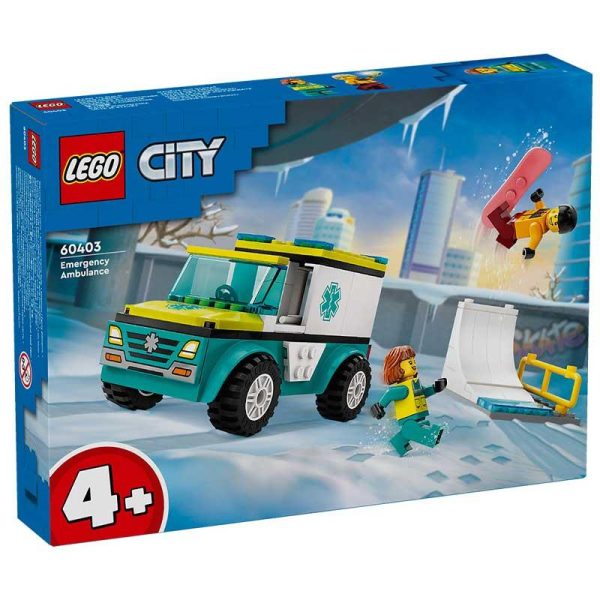 Lego City 60403: Emergency Ambulance & Snowboarder