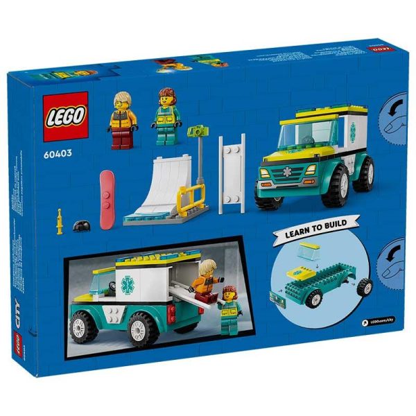 Lego City 60403: Emergency Ambulance & Snowboarder