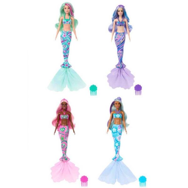 Barbie Color Reveal 'Dream Mermaids': Κούκλα Γοργόνα με 6 Εκπλήξεις - Διάφορα Σχέδια