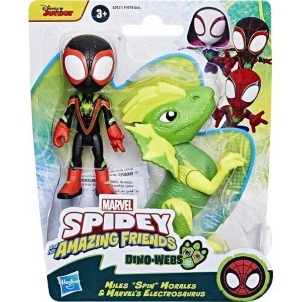 Marvel Spidey And His Amazing Friends Dino Webs: Miles 'Spin' Morales & Marvel's Electrosaurus