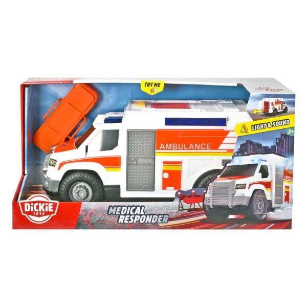 Dickie Toys Medical Responder - Όχημα Ασθενοφόρο Πλαστικό Με Ήχο Και Φως 30cm