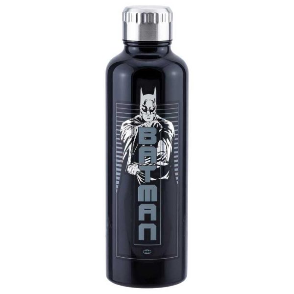 Paladone DC Comics Batman Μεταλλικό Μπουκάλι Θερμός Hot & Cold 500ml Μαύρο