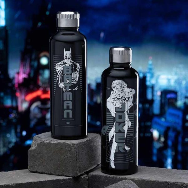 Paladone DC Comics Batman Μεταλλικό Μπουκάλι Θερμός Hot & Cold 500ml Μαύρο