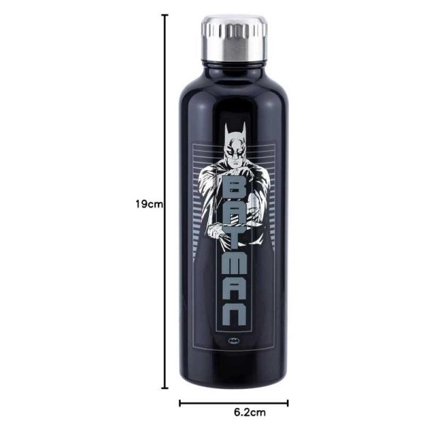 Paladone DC Comics Batman Μεταλλικό Μπουκάλι Θερμός Hot & Cold 500ml Μαύρο
