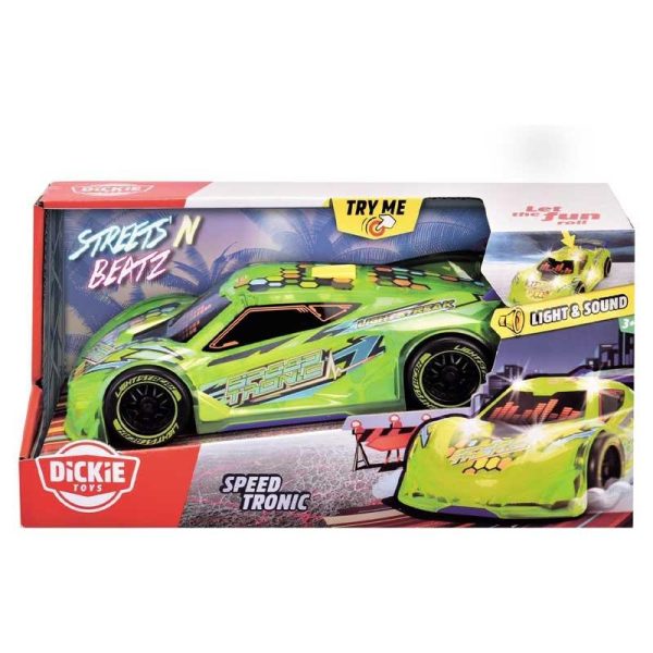 Dickie Toys Speed Tronic - Αγωνιστικό Αυτοκίνητο Πλαστικό με Κίνηση, Ήχο & Φως 20εκ.