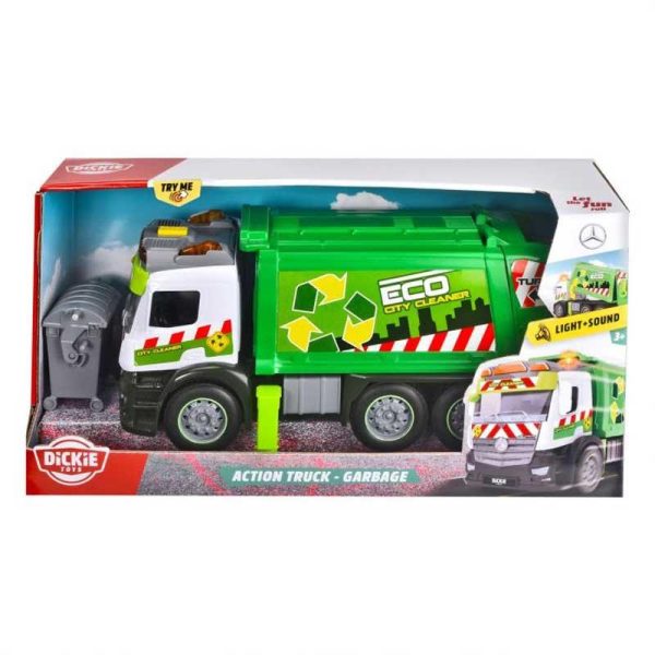 Dickie Toys - Mercedes Φορτηγό Απορριματοφόρο Πλαστικό Με Ήχο Και Φως 28cm