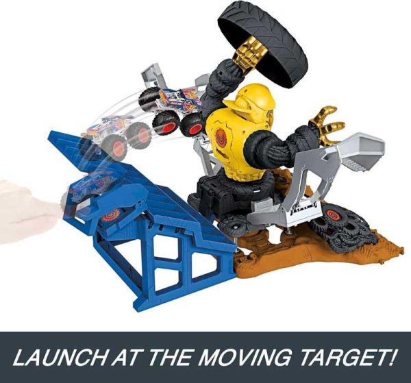 Hot Wheels Monster Trucks Mega Wrex vs Crushzilla Takedown - Πίστα με Αυτοκινητάκι